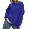 Women's Solid Color Loose Casual Long Sleeved Knitted Sweater Top Sweater