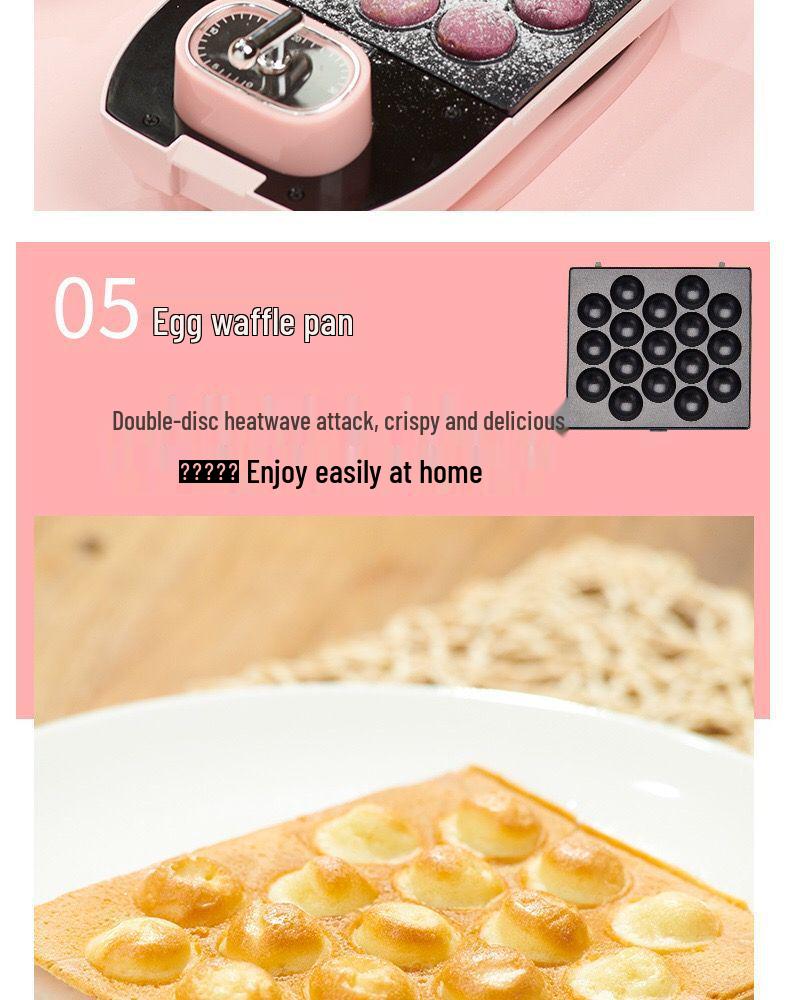 Multi-Function Breakfast Maker: Sandwich, Toast, Waffle, and Egg Cooker