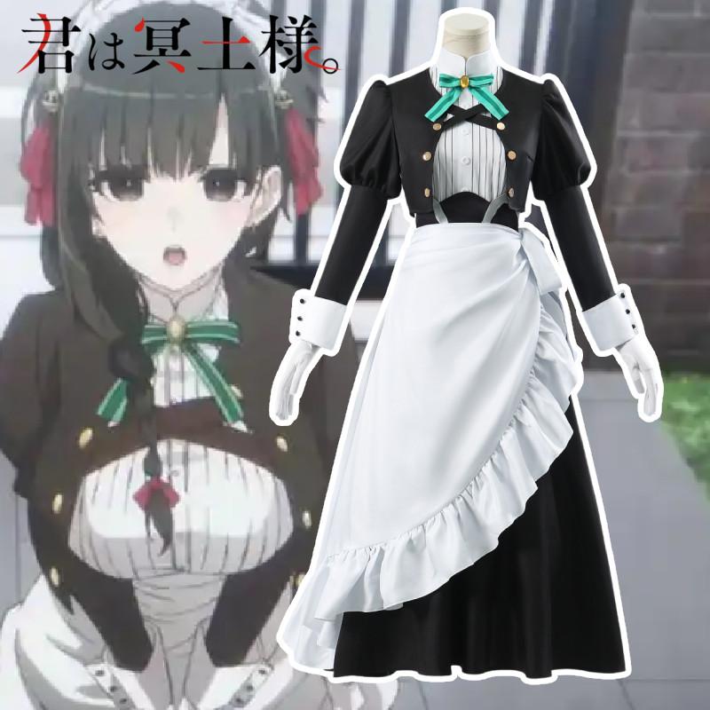 Потрясающий аниме косплей костюм Мэй Мэй, горничной-убийцы, в элегантном снежном дизайне