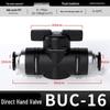 Pneumatic Hand Valve Set with Quick-Plug Connectors BUC 4/6/8/10mm