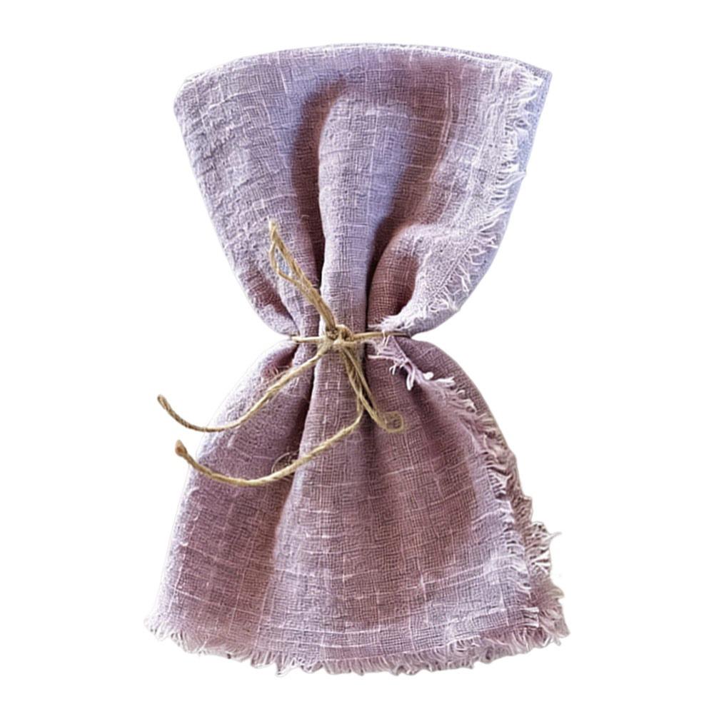 6pcs Sage Green Tassel Napkins Reusable Gauze Napkins Reusable Cloth Napkins  Home Decoration