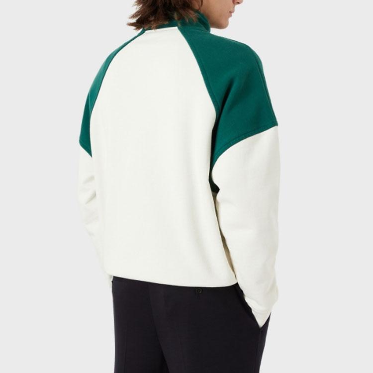 Emporio Armani SS22 Цветной Блок Пуловер на Молнии Свободный Стойка Воротник Шнурок Повседневный Свитшот с Длинным Рукавом Мужской свитшот 6L1M81-1JWPZ-F517