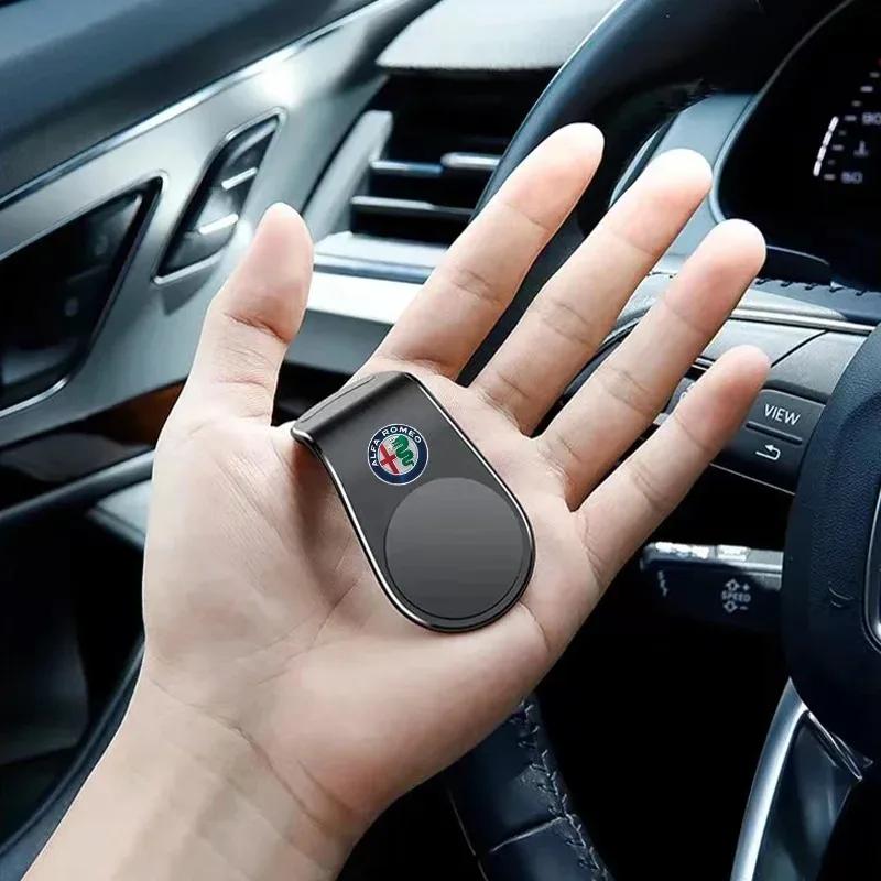 for Magnetic Car Phone Holder Metal Stand Accessories For Alfa Romeo 159 Spider Giulia Giulietta 156 Tonale Mito 147 8C Stelvio