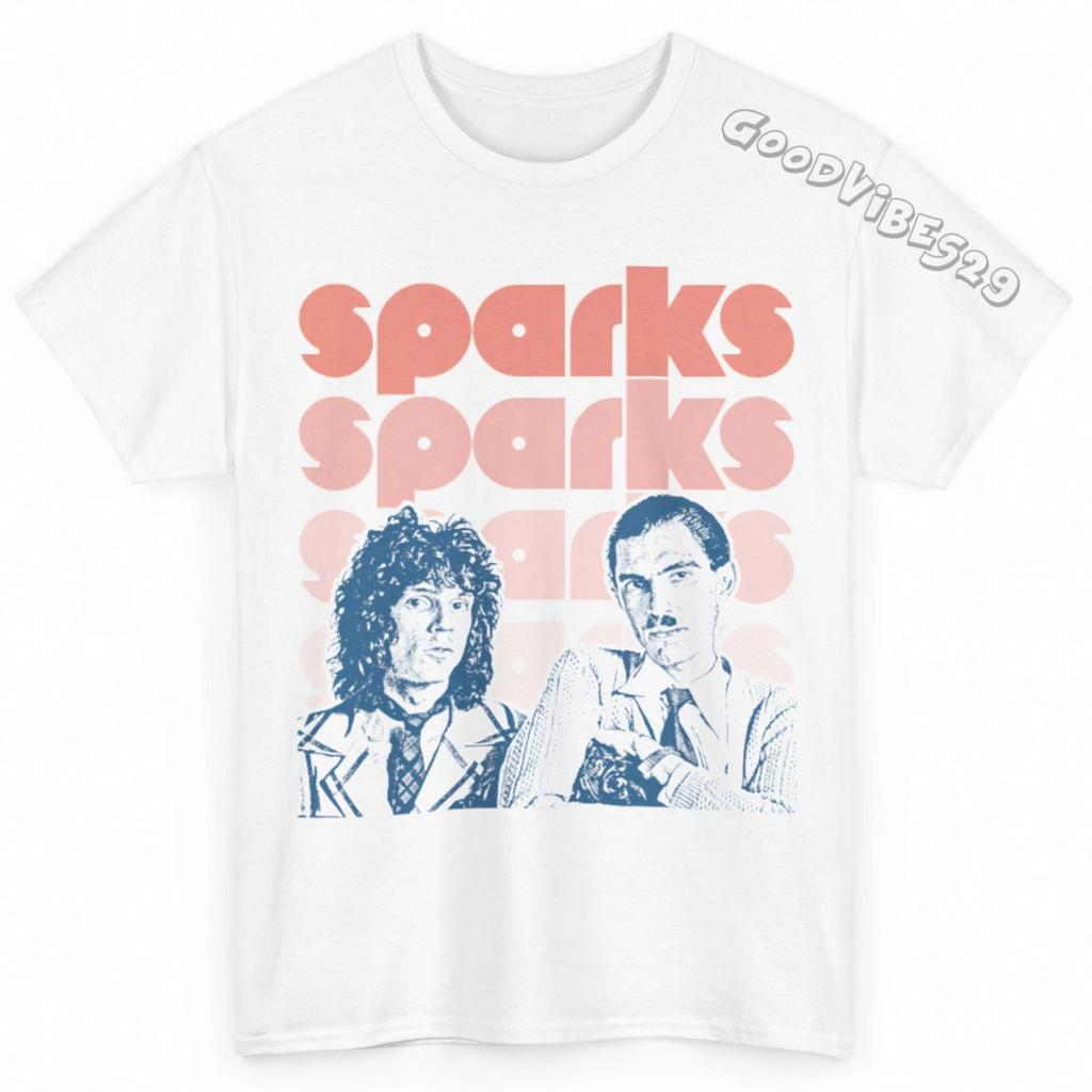 Sparks 80-е Винтаж Музыка Рок-группа Ретро Подарок S-5XL Футболка Мужская Женская Унисекс