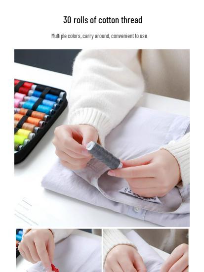 Compact Sewing Kit: Portable, Multifunctional Needle and Thread Set for Home and Dorm Use