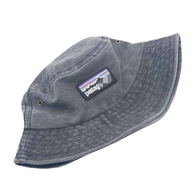 Cotton Bucket Hat With Embroidered Letters For Sun Protection And Casual Wear