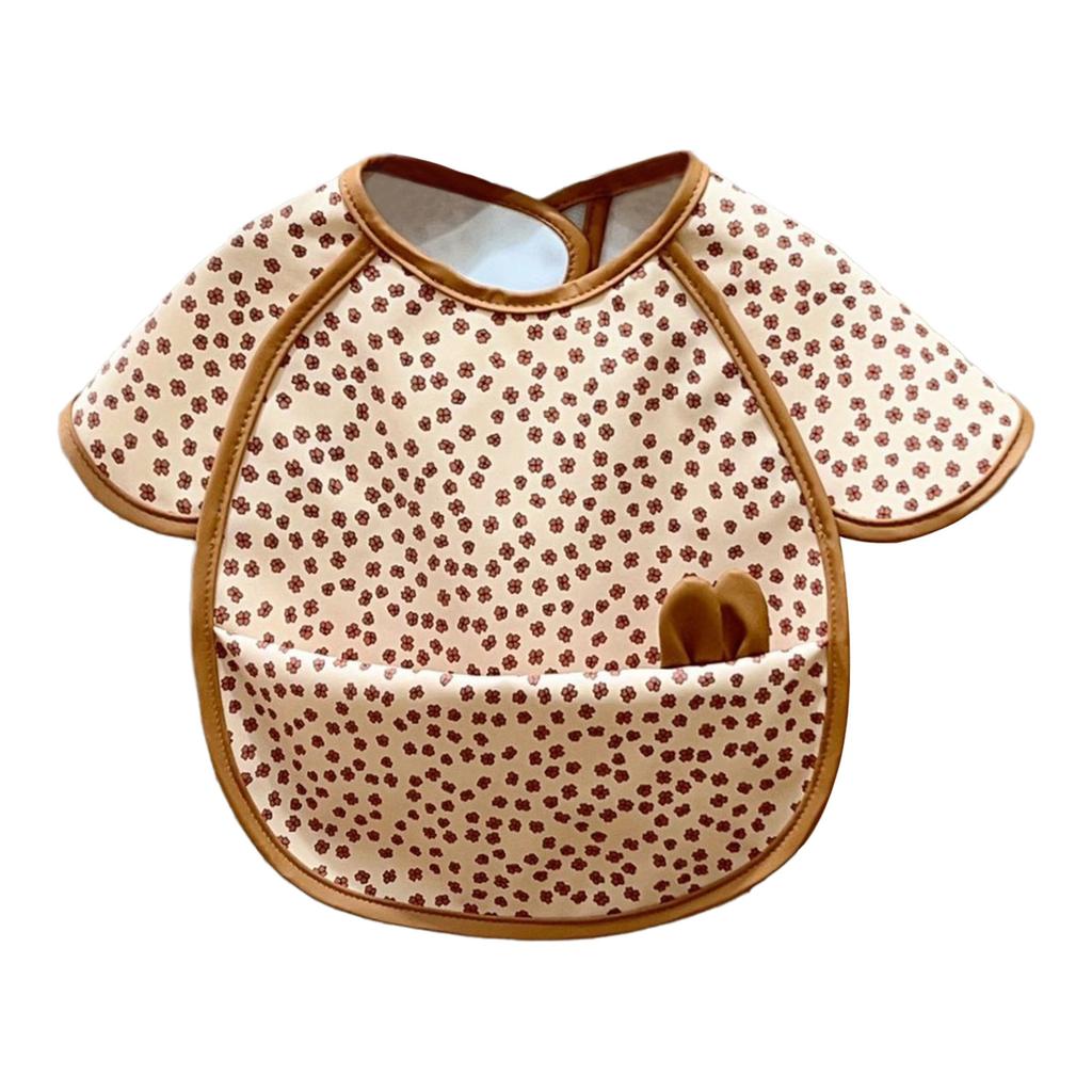 Детские водонепроницаемые слюнявчики с милым декором в виде кроличьих ушек, фартук-накидка от грязи для слюнотечения, еды, кормления, выпечки, рисования.