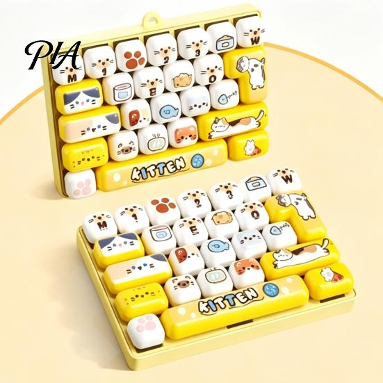 Fidget Keyboard Toy 26-Key Toy, Animal Theme Push Bubble Keyboard, Decompression Stress Relief Mini for Backpack Purse Charm Clicker
