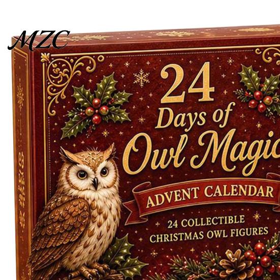 24 Day Countdown Box Christmas Village Advent Calendar, 24-Day Set with Collectible House Acrylic Ornament, 2D Tabletop Decor, Holiday Gift