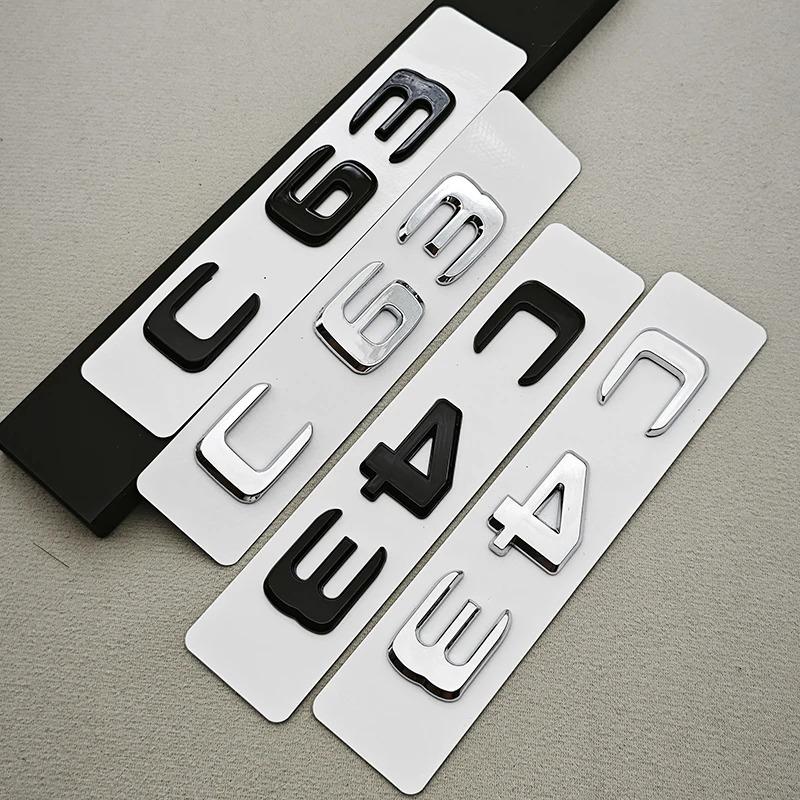 3D ABS Car Letters C43 C63 Logo Rear Trunk Badge Emblem Decals For Mercedes Benz AMG C43 C63 W205 W206 Car Sticker Accessories