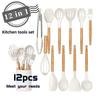 12 шт. силиконовая кухонная утварь антипригарная кухонная утварь силиконовые кухонные принадлежности набор венчиков для взбивания яиц силиконовая лопатка ложка набор кухонных принадлежностей