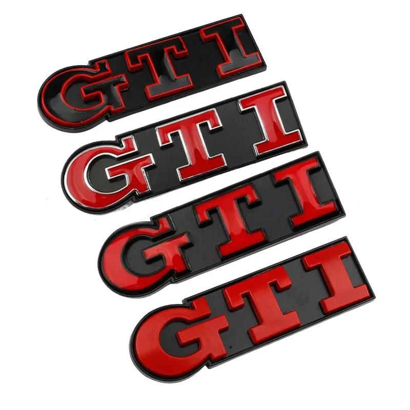 AABIQ1 Metal Car GTI Logo Front Grille Emblem Badge Stickers for Volkswagen Golf 4 5 6 7 8 Passat Jetta Polo Touareg GTD GLI Touran
