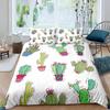 Комплект постельного белья с тропическим ботаническим рисунком, наброском луковичного кактуса, рисунком, пододеяльником, милыми пустынными растениями, пододеяльником с цветочным узором