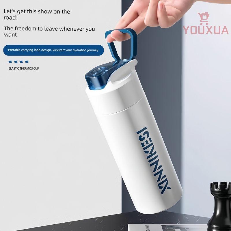 Japanese Large-Capacity Thermos Cup for Students, 316 Stainless Steel Outdoor Sports Water Bottle, Men's Car-Mounted Direct Drinking Cup