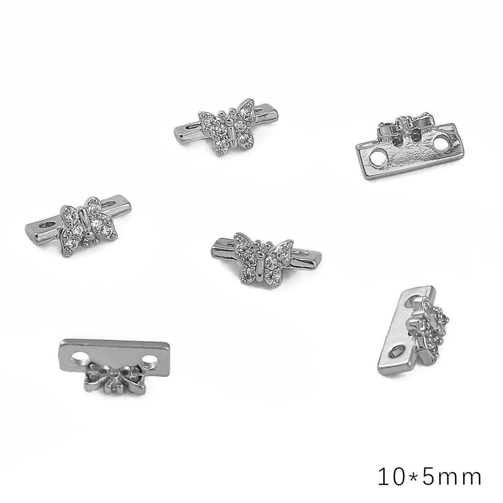 Медные двухдырочные разделительные бусины для изготовления украшений своими руками с металлическим покрытием