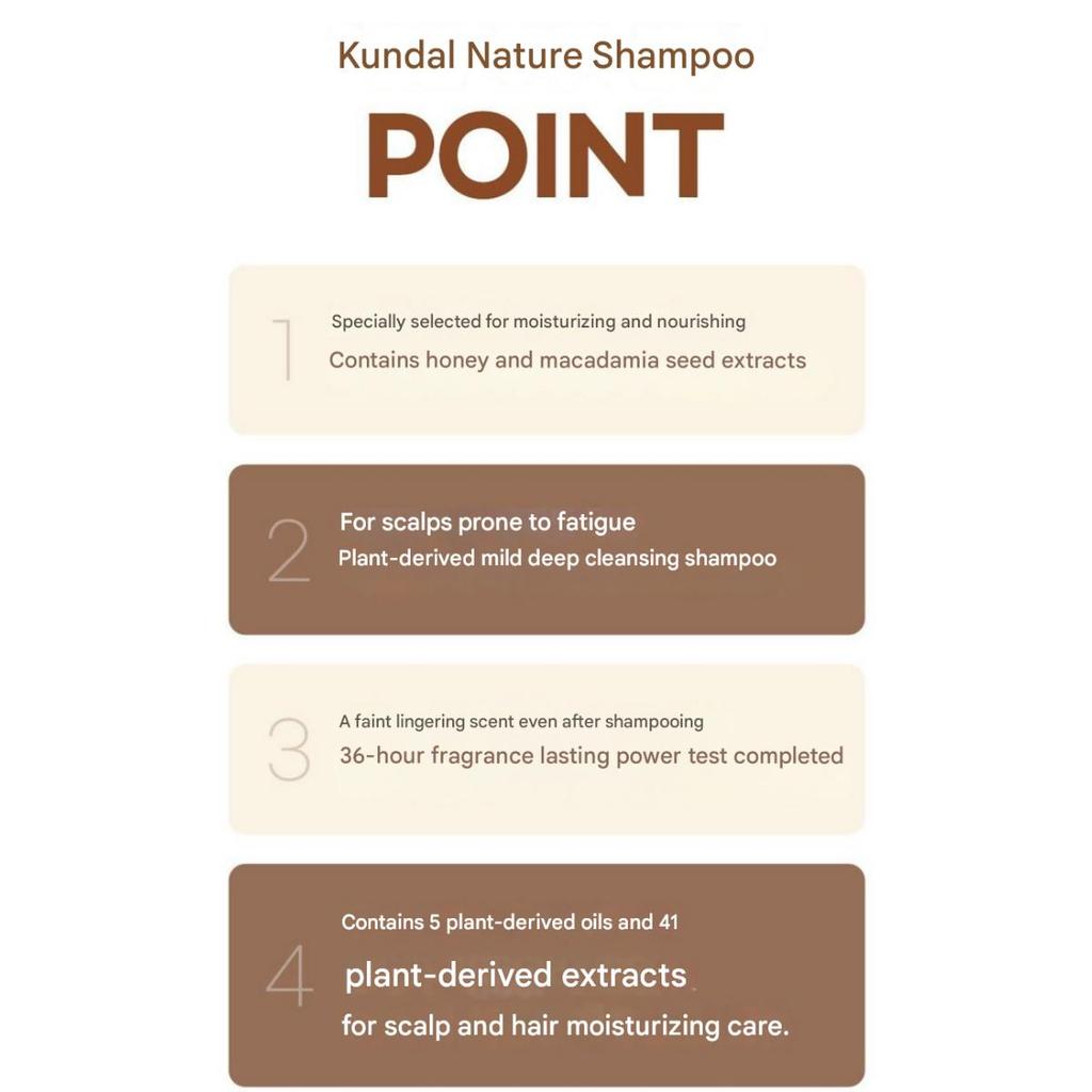 KUNDAL Набор Шампунь 500 мл + Кондиционер 500 мл Мед и Макадамия (4 варианта аромата)