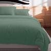 Duvet Cover In 57 Thread Count Cotton 240x220 Cm Plain Water Green, by Soleil d'Ocre