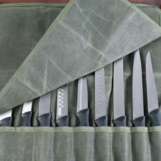 Сумка для хранения кухонных принадлежностей, сумка для пикника, ножей шеф-повара, большая вместимость, водонепроницаемый складной чехол для переноски ножей