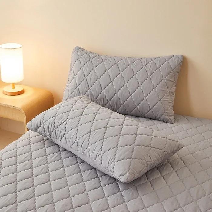 2 шт. Водонепроницаемая стеганая наволочка однотонная наволочка 48x74 см наволочка (Без внутреннего стержня)