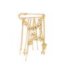 Salircon Exquisite Irregular Tassel Chain Broochs Women Design MultiFunctional Pant Chain Charm Clothes Pin Accessory Jewelry