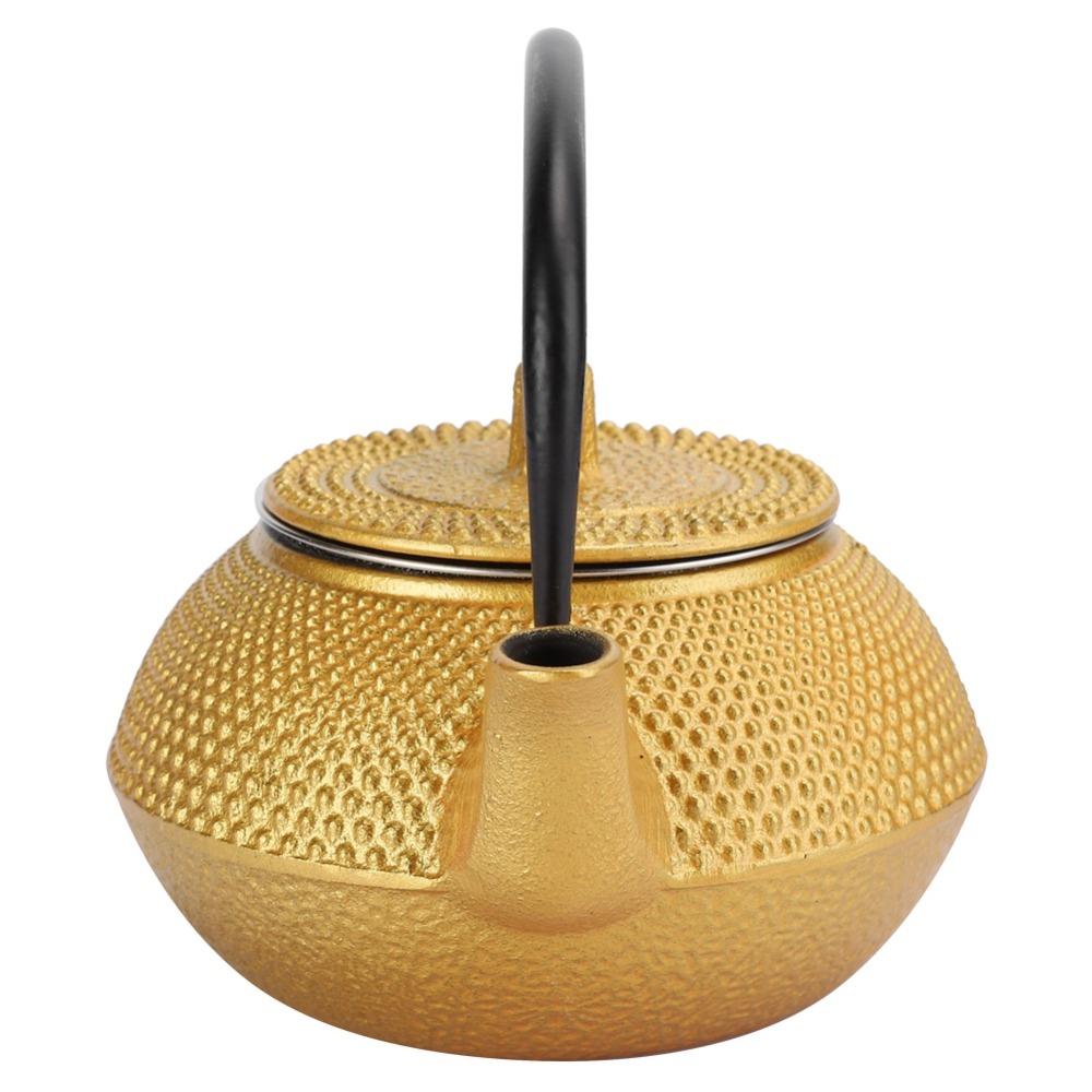 0.3L Cast Iron Teapot Stainless Steel Infuser Small Teapot Iron Tea Kettle Gift For Tea Lovers