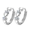 Fashion Crystal Heart Charm Piercing Stud Earring For Women Girls Jewelry Pendientes Accessories Eh1343