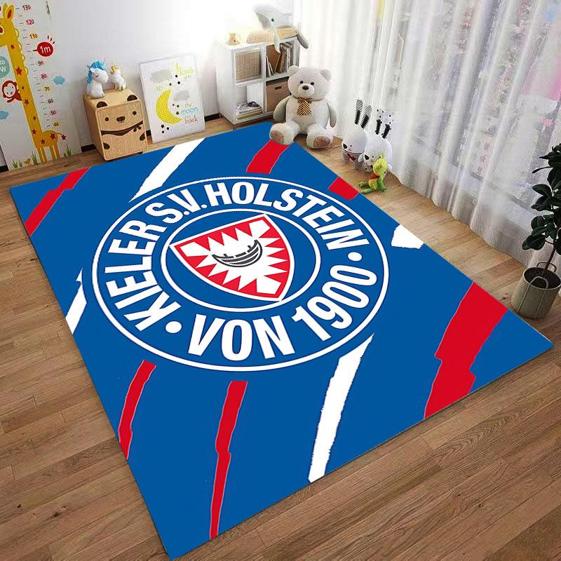 Ковер с логотипом Kieler SV Holstein, подходит в качестве нескользящего коврика для гостиной или спальни у дивана