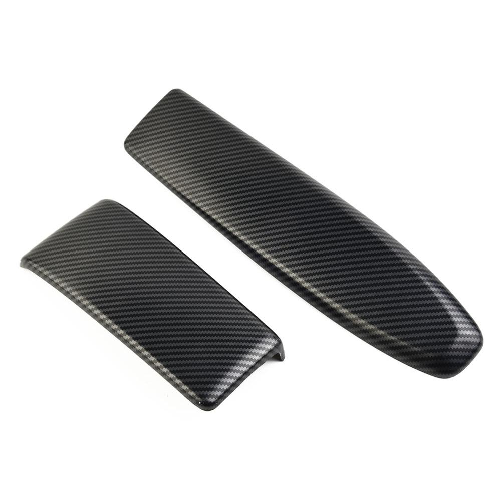 2pcs ABS Carbon Fiber Look Car Center Armrest Box Panel Cover For Benz C W204 E W212