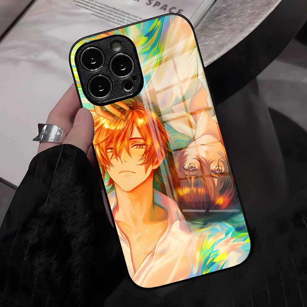 Чехол для телефона с персонажами аниме Сасаки и Мияно для iPhone 17 Pro Max 16 15 14 Pro Max 13 11 X Xs Xr 8 7Plus Стеклянная крышка
