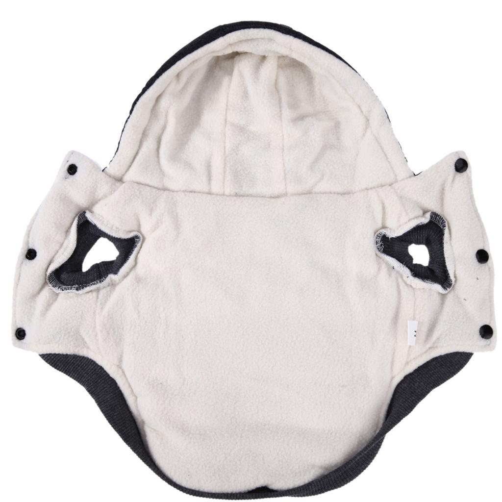 Куртка, толстовка, зимний пуховик, домашнее пальто с капюшоном Anumal, теплая одежда для крупных и средних собак (L (грудь: 44см, Шея: 29см), Серый)