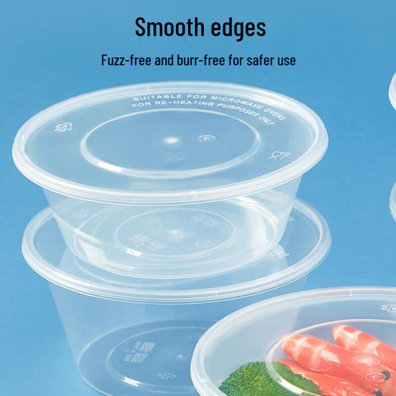Yang Ge Disposable Round Transparent Plastic Food Containers with Lids