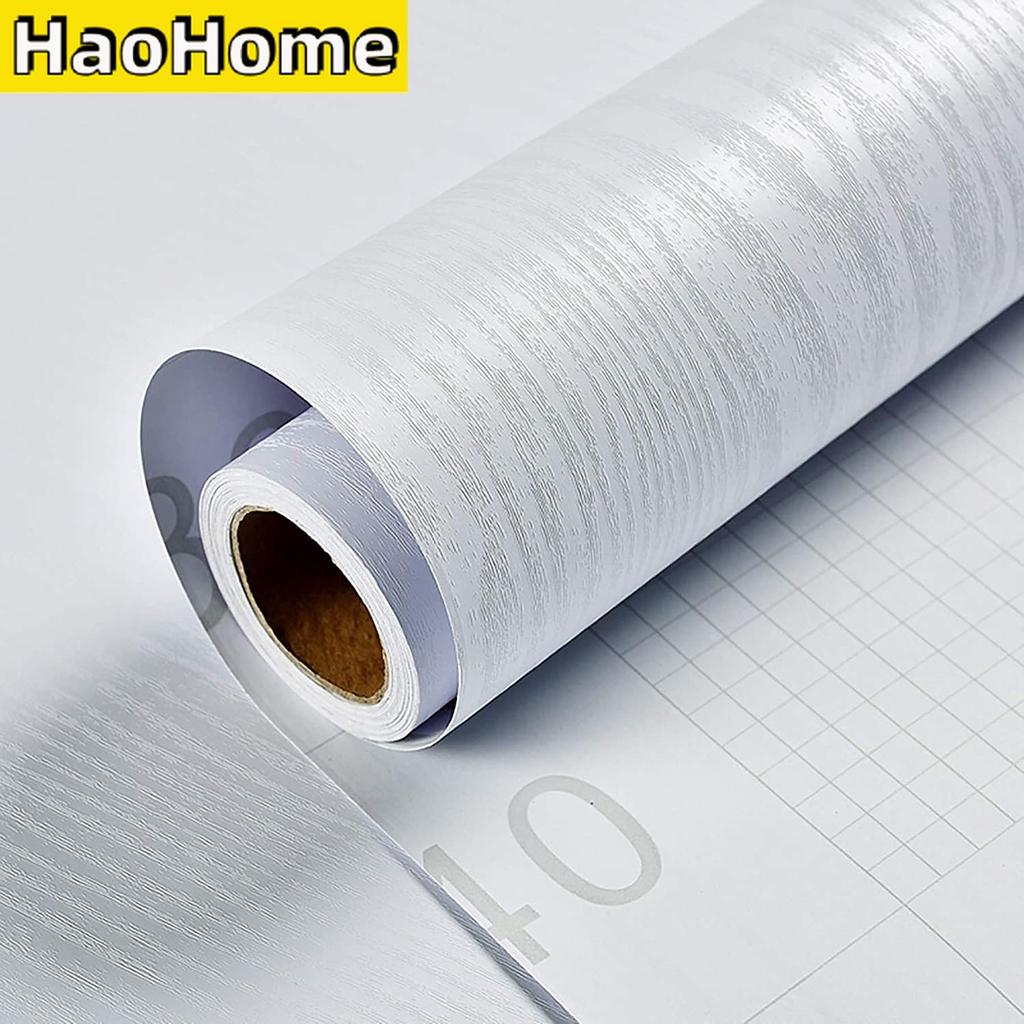 Белые Деревянные Самоклеящиеся Обои Виниловые Обои Отслаивающиеся и Приклеивающиеся Водонепроницаемые Наклейки для Мебели для Стен Столешницы Кухни Сделай Сам