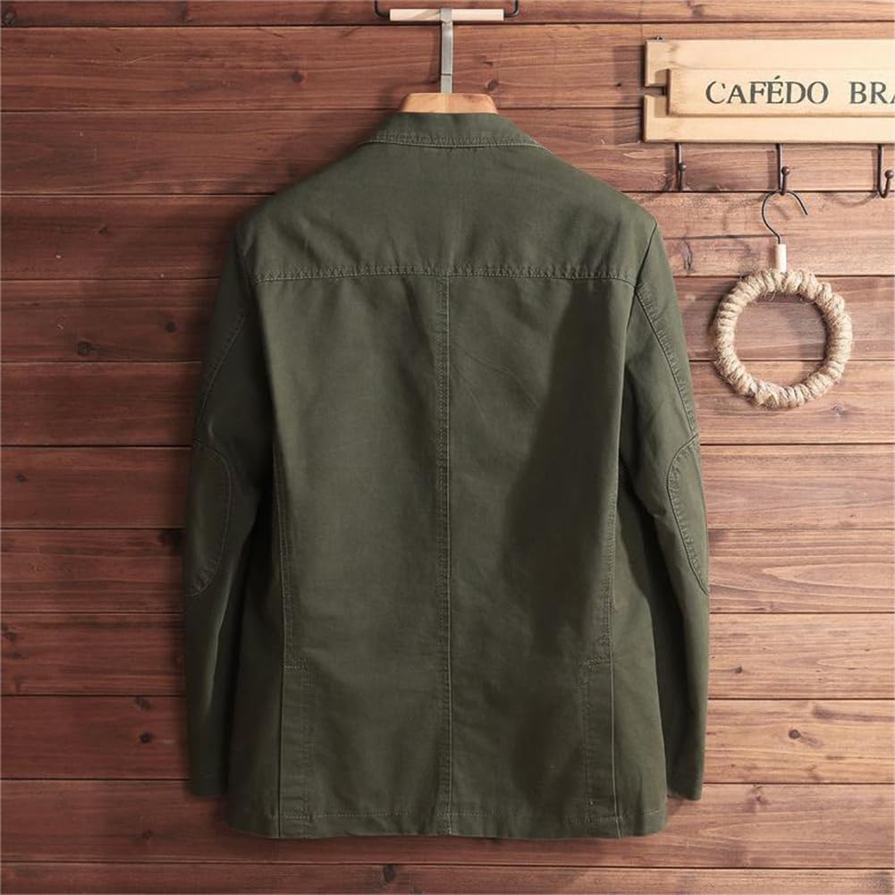 Блейзер, пиджак, пиджак, пиджак, пиджак, пиджак, формальный, тонкий, простой, деловой, повседневный, для поездок на работу, большой размер HS29, военный [ZANBANG] для мужчин, для мужчин (2XL, зеленый)