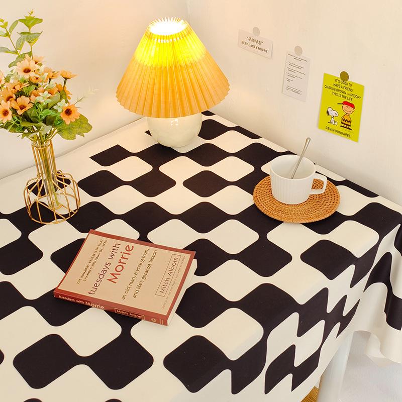 Small Fresh Student Flannel Tablecloth Desk Bedside Table Coffee Table Cover Cloth Photo Background Picnic Cloth