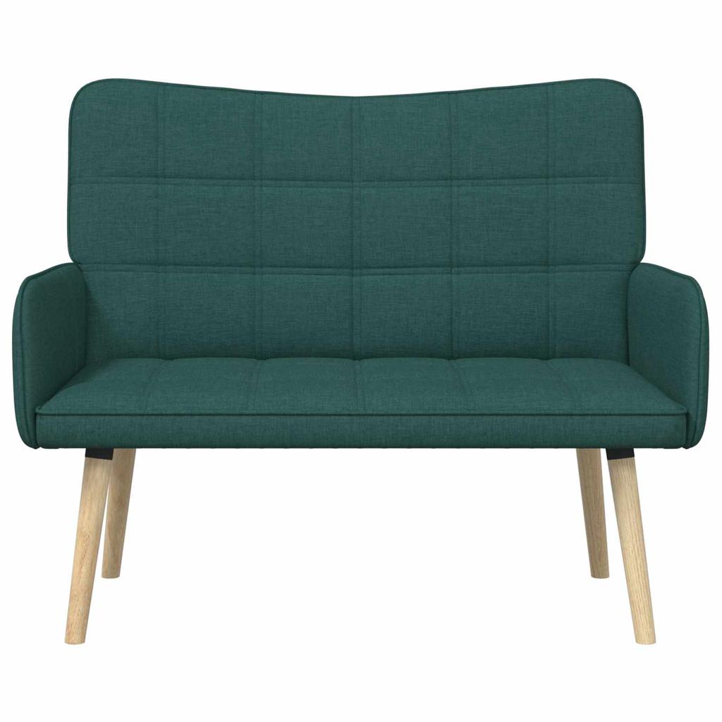 2 Seater Sofa in Dark Green 115 x 61 x 87 cm Fabric