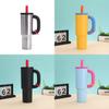 Insulated Travel Mug With Handle And Straw For Outdoor And Car Use