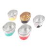 10Pcs Aluminum Foil Baking Cup Heat Resistant Cake Cups Mold With Lid Cupcake