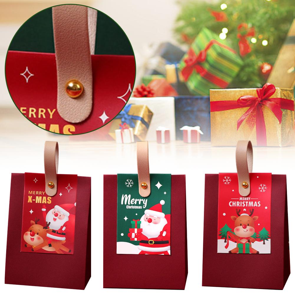 1 шт. Рождественская подарочная коробка Санта Клаус Коробка для конфет драже Подарочная упаковка Новый 2024 год Упаковочная коробка V9S6