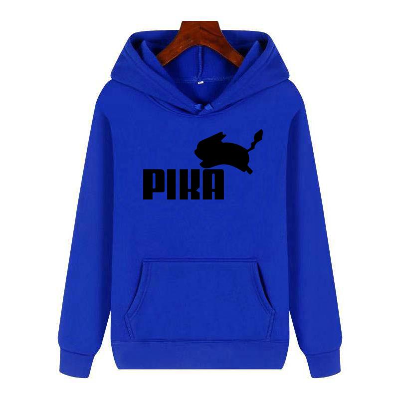 Women Hoodies Japanese Anime Pika  Harajuku Pullover Black White Sweatshirt Spring Autumn Women Casual Streetwear Hoody