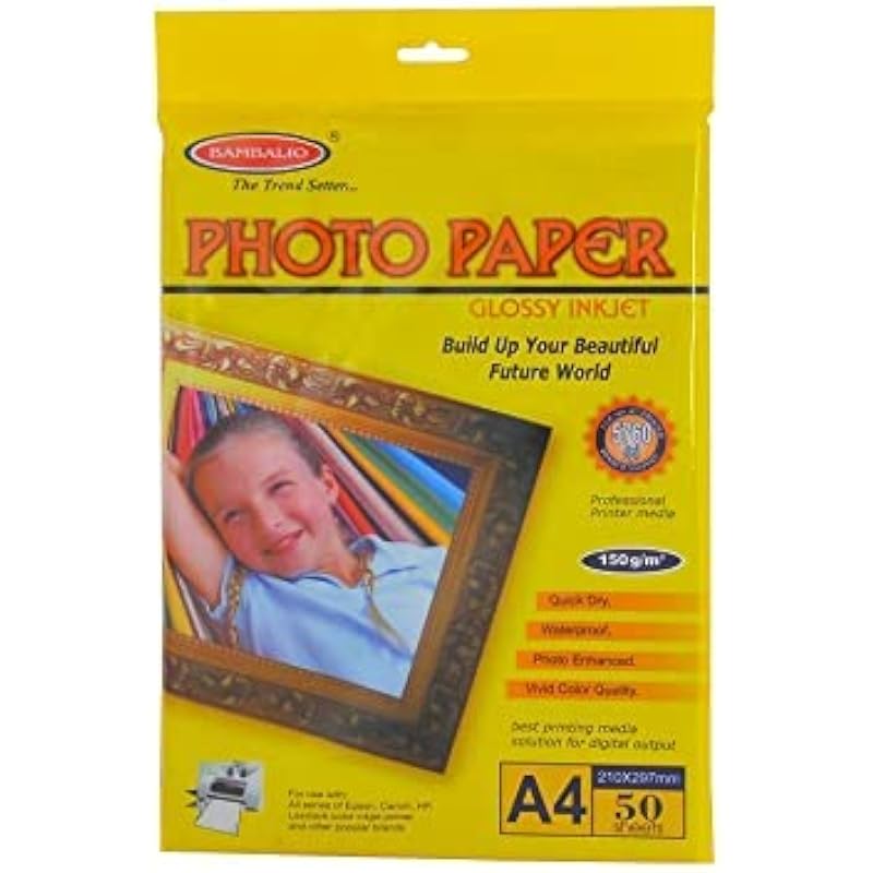 Bambalio Bpg 150-50(Classic), A4 Size, 150 Gsm, 50 Sheets Glossy Photo Paper