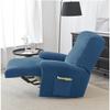 1 2 3 Seater Velvet Recliner Sofa Cover Elastic Split All -Inclusive Sofa Slipcovers Lounge Armchair Covers With Side Pocket