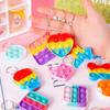 20Pcs Mini Pop Keychain Toddler Sensory Fidget Toys Bulk for Classroom Prizes Kids Birthday Party Favors Goodie Bag Stuffers