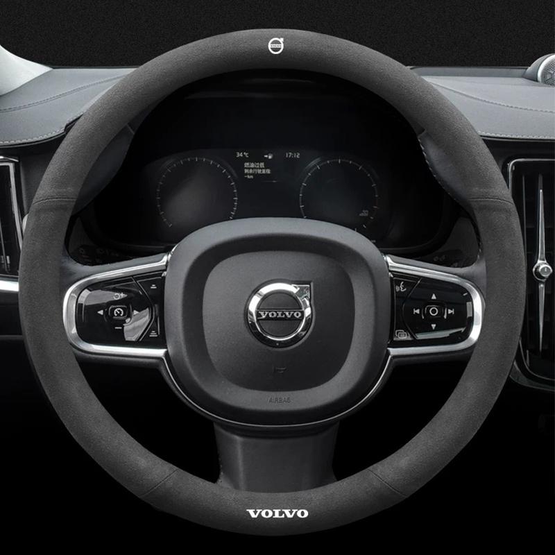 Дышащий и противоскользящий Для Volvo S60 V50 XC40 XC60 XC70 XC90 S40 S90 C30 V40 V60 V90 Автомобильный замшевый кожаный чехол на руль