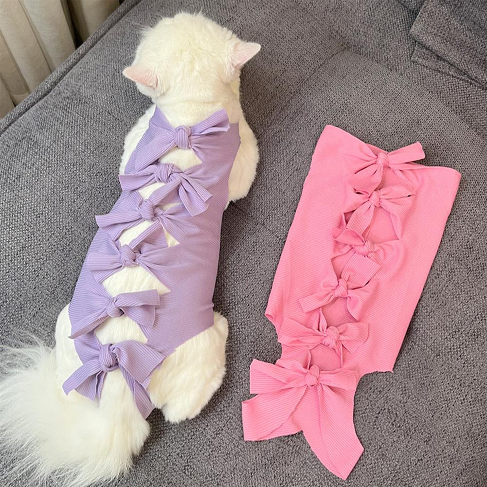Pet Cat Weaning Clothes Sterilization Jumpsuit Anti-licking Surgery Recovery Care Suit for Cat Puppy Kitten