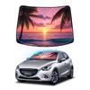 BLUESEATEC Windshield Sunshade for Mazda Demio DJ Series UV No Suction Cups Light Summer UV Easy Installation and Includes Storage Bag (4th