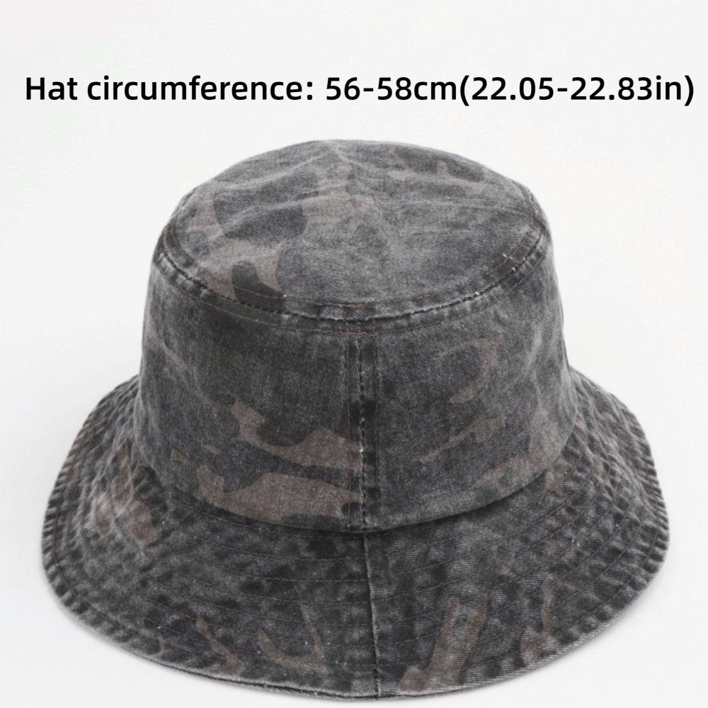Sun Protection Panama Hat Camouflage Fisherman Hat Vintage Bucket Hat  Outdoor Travel