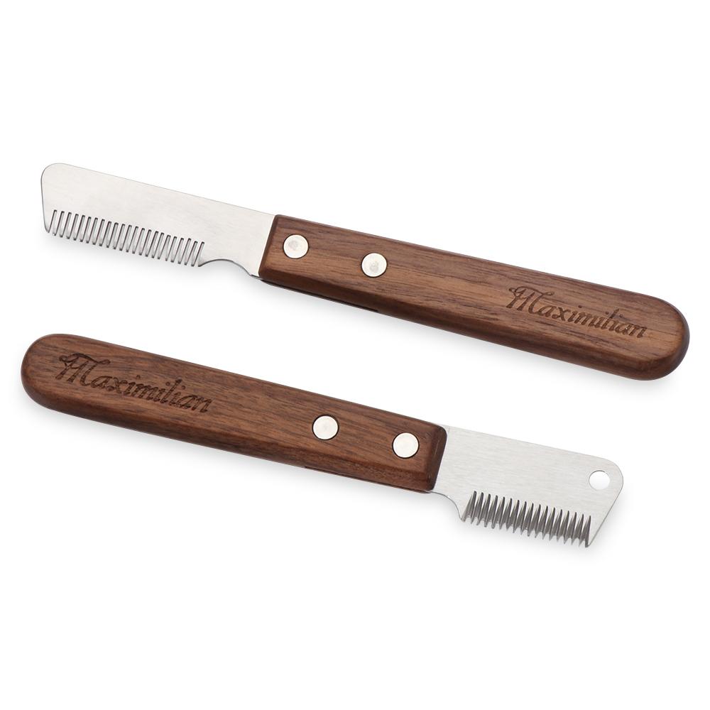 Инструмент для груминга Парикмахерский инструмент Выщипывание Гребень для груминга Кошачья щетка Деревянная ручка Удалитель шерсти домашних животных