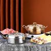 Утолщенный горшок с узором «Золотой молоток» Специальная кастрюля для индукционной плиты, двухкомпонентная кастрюля из высококачественной нержавеющей стали марки 304