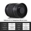 Телеобъектив с зеркальным зеркалом 500 мм F/7,5, сменное Т-образное крепление для Canon Nikon Sony Fujifilm Olympus
