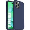 Protective Case - Silicone - for iPhone 14 Pro Max - Navy Blue - Shockproof - Anti-slip Texture